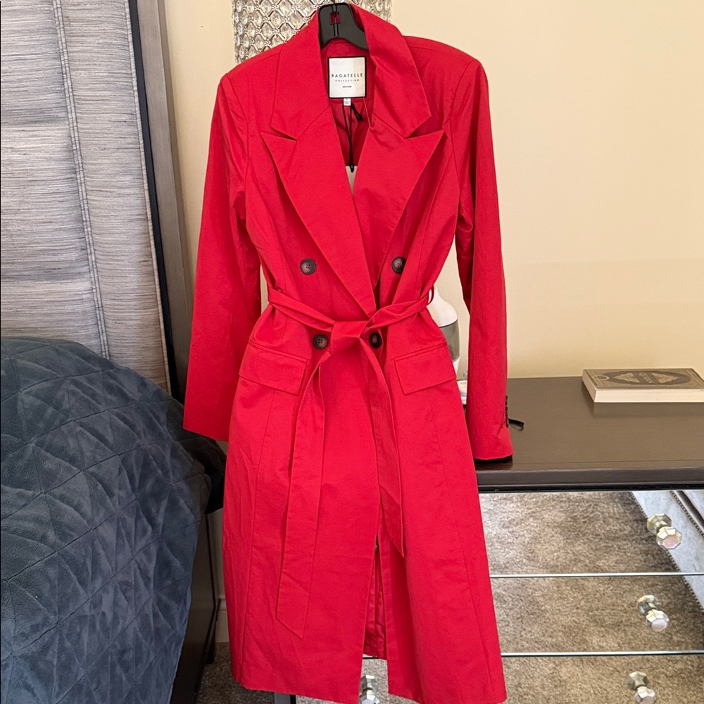 Bagatelle Red Trench Coat